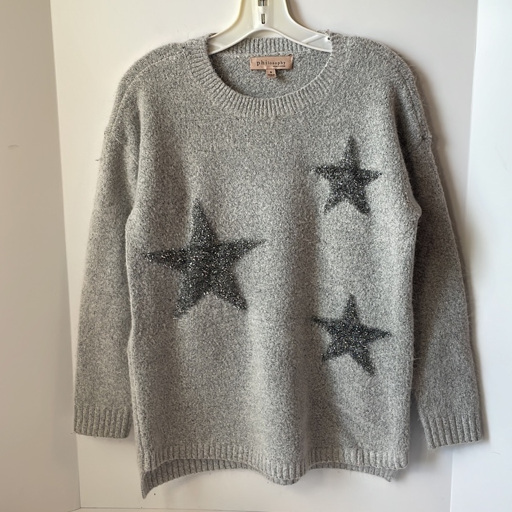 Philosophy Gray Star Sweater